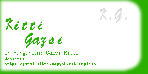kitti gazsi business card